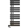 TINS Scaldasalviette Elettrico Bagno, Termoarredo Elettrico Bagno WiFi Nero, 500×1300mm, 450W, per Alexa e Google Home e APP, Portasciugamani Elettrico, Scaldasalviette Elettrico Bagno-WiFi Black Left