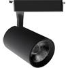 FactorLED Faretto LED 30 W per binario monofase 48°, orientabile, alta luminosità, 3900 lm, tecnologia CCT, luce calda-bianca selezionabile, faretti da soffitto illuminazione commerciale e negozi