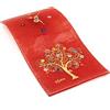 Sospiri Venezia Orologio da Parete Vetro Murano Meccanismo Silenzioso Decorato Murrine e Foglia Oro Idea Regalo Realizzato a Mano Made Italy (Rosso 16x30 cm)