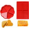 COACOM 1 Pezzo di Stampo Rotondo E Stampo Rettangolare da 1 Pezzo, Stampo in Silicone, Strumento da Forno, Muffa per Waffle, Utensile da Cucina.