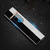Wiber Accendino elettronico ricaricabile USB, antivento, con sensore touch e impronte digitali, schermo a LED, accensione fronte/retro, senza fiamma, per candele e sigarette, Colore: nero ghiaccio.