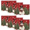 Artoid Mode Set di 6 Tovagliette Natale Pupazzo di Neve Pini 30x45 cm | Tovagliette Lavabili Stagionale Sciarpe Uccelli Inverno Xmas Decorazione Vacanze Casa Cucina Feste Decor