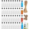 Ksnowqi 40 Pezzi Bottiglie Alcolici di Plastica, Mini Bottiglie Alcolici Bomboniere 50 ml, Bottigliette Liquore Mignon, Bottiglie Piccole Plastica per Succo, Campione, Matrimoni e Feste Viaggi