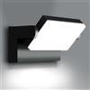 ledmo 60W Applique da Parete Esterno/Interno 360° Lampade da Esterno Regolabile Applique Esterno per Terrazza Corridoio Giardini, Nero, 126 LEDs, 5000 Lumen, Bianco Freddo 6000K, IP65
