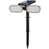 Suprema, Faretto da Giardino, Picchetto Solare con PIR e Sensore Crepuscolare, Luci Snodabili e Orientabili, 3 Modalità Luce, IP65, Autonomia 6-12 Ore