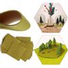 Evemodel 12 tappetini da 17 x 17 cm, modello erba, in miniatura, per giardinaggio, giardino, balcone, casa (giallo e verde)