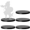 Evemodel Basi di base rotonda di realizzati in plastica per figure o miniature per i giochi di guerra decorazione (5pezzi 100mm)