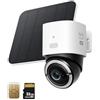 eufy Security S330 4G LTE, Telecamera Wi-Fi Esterno Pan Tilt 4K UHD | Alimentazione senza fili con pannello solare, Tracking movimento persone/veicoli via IA, Sim Card integrata.