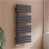S'AFIELINA Radiatore Design per Bagno, radiatore scaldasalviette, Grigio Antracite, Pannello Piatto, Attacco Laterale, 1041x500mm, radiatore per Bagno, asciugatore per Asciugamani, 555 Watt