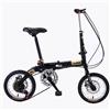 ZDXC Bicicletta Pieghevole da 14 Pollici, Bicicletta Compatta da Studente Portatile a 5 velocità Bicicletta Leggera da Pendolare Urbana per Uomo Donna Bambino, 4 Colori
