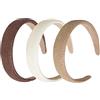 WRITWAA 3 Pezzi fascia in tinta unita fasce spesse per le donne fascia in rafia per donna Spiaggia Largo barrette hair band copricapo femminile fascia intrecciata per le donne plastica