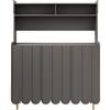FC Moderno Credenza con ripiano aperto, 120×40×150,8 cm, Grigio