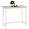 HOMCOM Tavolo da bar, Finitura in Rovere, compatto, Spazio per 2 persone, Legno Naturale+Bianco | Aosom Italy