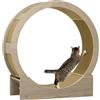 PawHut Ruota per Gatti 91x33.5x94 cm con freno, color Noce