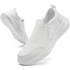 CMZSMM Scarpe Estive Uomo Slip On Running Ginnastica Mocassini Sportive Corsa Leggera Traspiranti Palestra Casual Sneaker Bianco 45 EU
