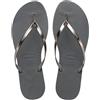 Havaianas - You Metallic, Sandali Comodi, Eleganti E Versatili, Cinturini Sottili Con Finitura Metallizzata, Tacco Piccolo, Donna