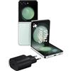 Samsung Galaxy Z Flip5 Smartphone Pieghevole, Caricatore Incluso, RAM 8GB, 512GB, Sim Free Android, Display 3,4 Super AMOLED/6,7 Dynamic AMOLED 2X, Mint 2023 [Versione italiana]