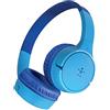Belkin SoundForm Mini, cuffie wireless per bambini con microfono integrato, headset on-ear per didattica a distanza, scuola e viaggi, compatibili con iPhone, iPad, dispositivi Galaxy e altro- Blu