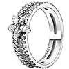 Pandora Anello da donna scintillante fiocco di neve argento 199236C01, metallo prezioso, Zircone cubico