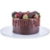 GOSOYO Porta Torta in Vetro Extra Grande, Supporto per Torta Multifunzionale, Porta Dolci, Piatto da Portata per Torta di Compleanno (Lotus, Diametro 32cm/12.5)