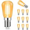 URing Lampadina LED E14 Vintage Edison - 4W Luce Bianca Calda 2700K Retro Decorativo Stile Filamento Lampadina 400LM Non Dimmerabile, Equivalenti a 40W Risparmio Energetico, 10 Pezzi (ST25)