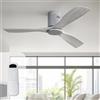 Sofucor 132cm Ventilatore da Soffitto in Legno Massiccio, Telecomando, 6 Velocità, Timer, Motore DC Silenzioso Ventilatore Soffitto per Soggiorno, Cucina, Camera da Letto