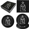 YYMYMGJ Death to My 20s - Set di decorazioni per feste per 30° compleanno, motivo funerale strappato ai miei 20 anni, set da tavola per feste di compleanno, piatti da dessert