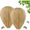 Byhsoep 2 Pezzi Nido di Vespe, Falso Nido di Vespa Finto, Repellente Vespe, Trappole per VEspe E Calabroni, Repellente da Appendere, Sicuro e Non Tossico, Adatto per Casa/Balcone/Giardino/Esterno (Carta)