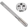 Unifizz Set di maschi e matrici metriche M7 x 0,5 mm, filettatura a macchina con matrice filettata rotonda, kit per riparazione di dadi e bulloni