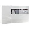 LC Spa Credenza in legno, 130 x 41 x 82 cm, colore: Bianco/Crema