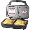 Emerio - Tostapane XXL adatto per toast di tutte le dimensioni, privo di BPA, forma a conchiglia, facile da pulire, il formaggio non cola, per la casa e il giardino, testato 03/2019, 900 Watt