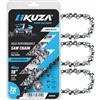 KUZA Set di 3 catene per motosega da 45 cm, 0,325, 0,72 TG, adatto per Alpina, Black&Decker, Bosch, Dolmar, Echo, Hitachi, Homelite, Husqvarna, John Deere, McCulloch, 3 pezzi