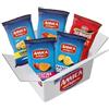 AMICA Chips | MISTO PARTY BOX, Box di Snack Salati Misti, Patatine Classiche, Grigliate, Paprika, Ketchup, Tortilla, Bibip Formaggio, Cornetti Formaggio, 50 Sacchetti Misti