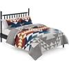 Pendleton - Set copripiumino Explorer - Morbido cotone - 100% cotone - arredamento rustico per la casa - doppio, pieno, queen e king grigio - matrimoniale/queen size