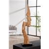 GILDE Scultura in legno di mango naturale, motivo: viso, altezza 64 cm, larghezza 16 cm, profondità 9 cm
