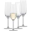 SCHOTT ZWIESEL Bicchiere da champagne For You (set di 4), eleganti bicchieri da champagne con punta a spuma, bicchieri in cristallo Tritan lavabili in lavastoviglie, Made in Germany (art. 121872)