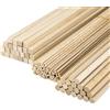 MCE-Commerce A509901145 - Bastoncini di legno, lunghezza 30 cm, in 3 misure, 20 100, 25 pezzi, colore naturale, multicolore, Ø 8 mm, Ø 3 mm, quadrati 8 x 8 x 8 mm