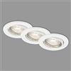 Briloner - Luci da incasso a LED, set di 3 faretti da incasso, plafoniere dimmerabili a passi, orientabili, GU10 ciascuna 5 Watt, ciascuna 460 Lumen, 3.000 Kelvin, IP23, bianco, 86x70mm (DxH)