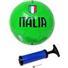 CUCUBA Pallone da Calcio Italia da Allenamento o Partita Colore Verde con Scudetto Tricolore Misura 5 con Pompa Portatile