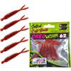 SEABUZZ Set Esche da Pesca in Gomma Creo Worm 5x62mm - Pesca al Luccio y Trota & Bass - Esche Artificiali - Pesci in Gomma - Acqua Dolce e Salata - Kit Pesca Lago & Mare - Pesca Jig (Seme rosso/nero)
