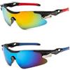 WNTJN 2 Pezzi Occhiali da Ciclismo Veloci, Occhiali da Sole, Uomo Donna, Sportivi, Anti-UV Antivento Occhiali da Ciclismo Adatto per Ciclismo Moto Corsa Sci Alpinismo Pesca