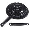 Be In Your Mind Kit Guarnitura Tripla Per Mountain Bike Pedivella Da 170mm Corone Nere 42/34/24T Con Movimento Centrale Adatto Per 5/6/7/8 Velocità La Maggior Parte Degli Accessori Di Ricambio MTB