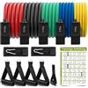 LimitlessXme Set di Elastici Fitness 12 Pezzi - Bande di Resistenza Premium in Gomma Naturale con Maniglie - Fasce Elastiche per Allenamento di Forza, Bodybuilding - Resistance Bands per Palestra a Casa