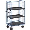 eurokraft pro Carrello a ripiani, sponde grigliate su tre lati eurokraft pro