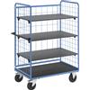 eurokraft pro Carrello a ripiani, sponde grigliate su tre lati eurokraft pro