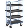 eurokraft pro Carrello a ripiani, sponde grigliate su tre lati eurokraft pro