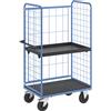 eurokraft pro Carrello a ripiani, sponde grigliate su tre lati eurokraft pro