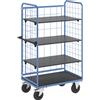 eurokraft pro Carrello a ripiani, sponde grigliate su tre lati eurokraft pro