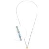 Jewels by Leonardo, collana con clip e mix Bisca - lunga catena in acciaio inox dorato - perle di pietra naturale sfaccettate e sfere d'oro - 80-81,3 cm di lunghezza - Gioielli regalo per donne -