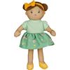 Heless 507 - Bambola di pezza Martha con Vestito Verde da Mettere e togliere, Alta Circa 22 cm, Morbida Bambola da coccolare, Giocare e Amare